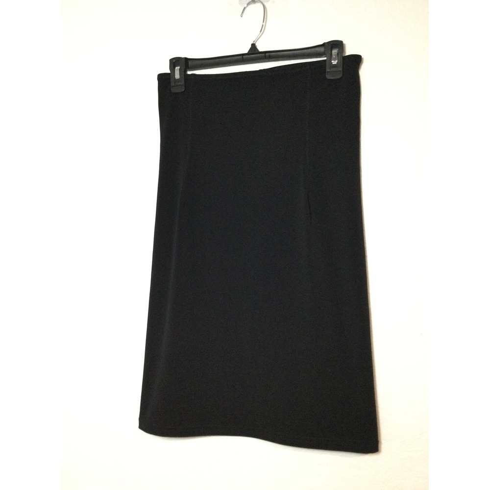 Elizabeth‎ & Jones Black Pencil Skirt Career Wear Knee Length Classic Style S